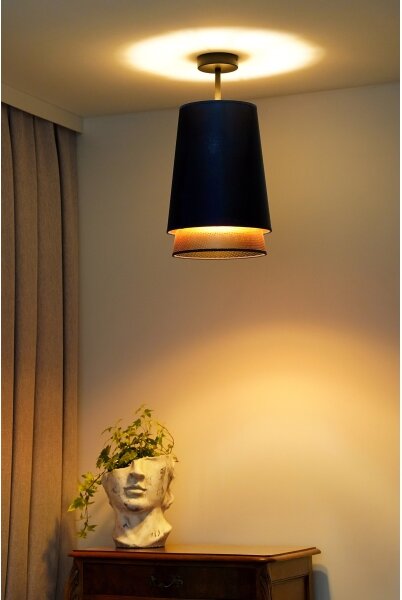 Duolla - Prisadený luster BELL SHINY 1xE27/15W/230V pr. 25 cm modrá/medená
