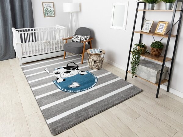 Dywany Łuszczów, Detský kusový koberec Petit Bulldog grey, 160x220, šedá, detská izba