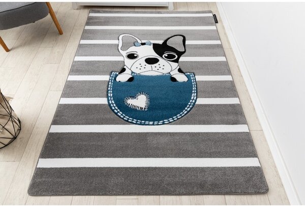 Dywany Łuszczów, Detský kusový koberec Petit Bulldog grey, 160x220, šedá, detská izba