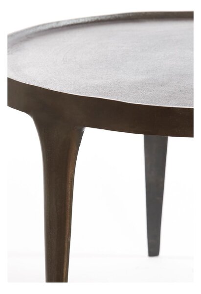 Hnedé okrúhle konferenčné stolíky v súprave 2 ks ø 75 cm Tobias – Light & Living