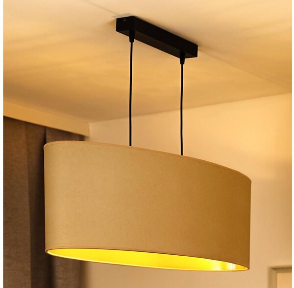 Duolla - Luster na lanku OVAL VEGAN 2xE27/15W/230V krémová