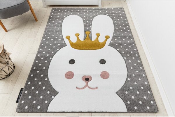 Dywany Łuszczów, Detský kusový koberec Petit Bunny grey, 140x190, šedá, detská izba