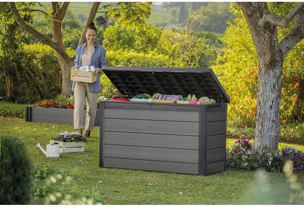 Sivý záhradný úložný box Cortina – Keter