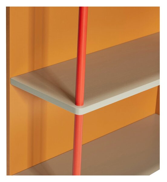 Oranžová nástenná knižnica z jaseňového dreva 60x109 cm Apollo – Hübsch