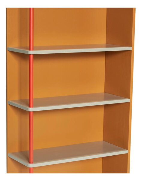 Oranžová nástenná knižnica z jaseňového dreva 60x109 cm Apollo – Hübsch