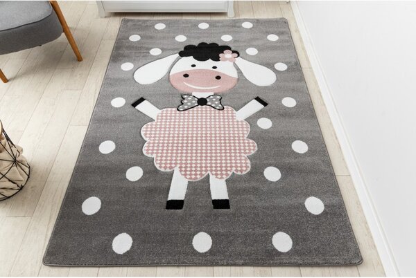 Dywany Łuszczów , Detský kusový koberec Petit Dolly sheep grey, 120x170, ružová, detská izba