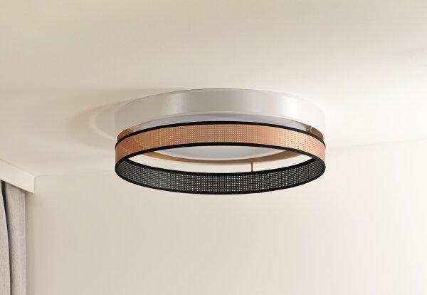 Duolla- LED Stropné svietidlo ROLLER DUO SHINY LED/24W/230V pr. 45 cm biela/medená