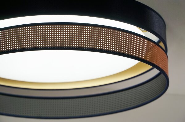 Duolla-LED Stropné svietidlo ROLLER DUO SHINY LED/24W/230V pr. 45 cm modrá/medená