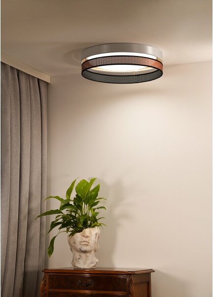 Duolla- LED Stropné svietidlo ROLLER DUO SHINY LED/24W/230V pr. 45 cm biela/medená