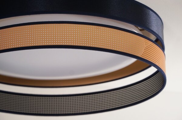 Duolla-LED Stropné svietidlo ROLLER DUO SHINY LED/24W/230V pr. 45 cm modrá/medená
