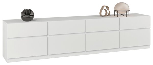 NÍZKA KOMODA, biela, 225/52,5/40 cm MID.YOU - Online Only drobný nábytok, Online Only