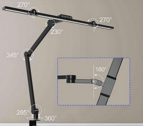LED Stmievateľná dotyková stolná lampa LED/24W/230V 3000-6500K CRI 92 čierna