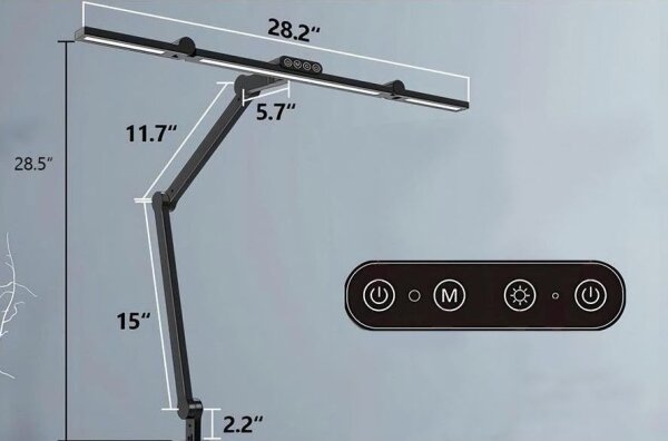 LED Stmievateľná dotyková stolná lampa LED/24W/230V 3000-6500K CRI 92 čierna