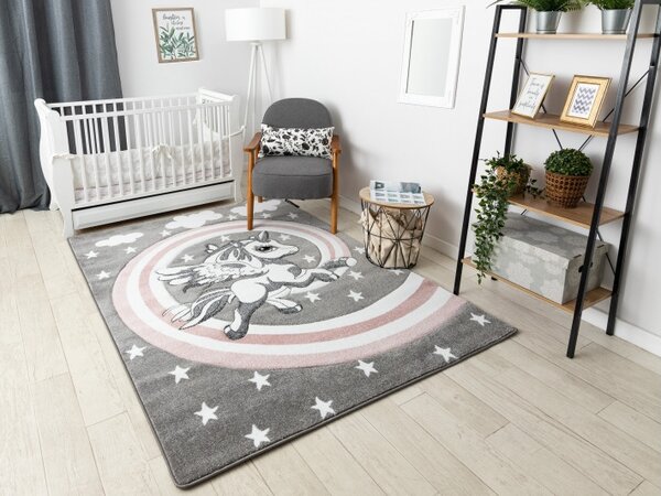 Dywany Łuszczów, Detský kusový koberec Petit Pony grey, 160x220, šedá, detská izba