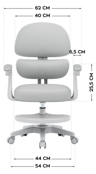 Detská otočná stolička Mark Adler Junior 4.4 Grey