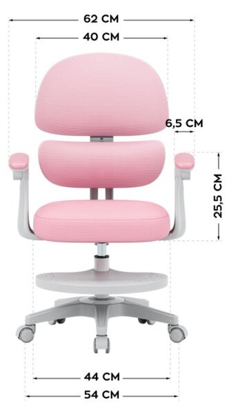 Detská otočná stolička Mark Adler Junior 4.4 Pink