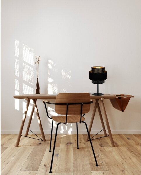 Stolná lampa NESS 1xE27/60W/230V čierna