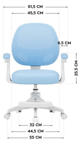 Detská otočná stolička Mark Adler Junior 3.1 Blue
