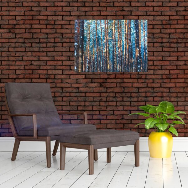 Obraz - Zimný les (70x50 cm)