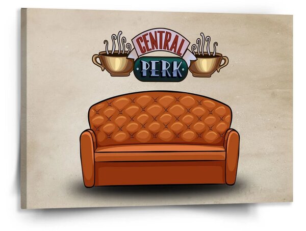 Sablio Obraz Seriál Priatelia CENTRAL PERK Gauč - 150x110 cm