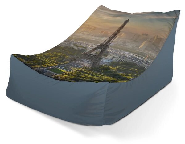 Sablio Sedací vak Lounge Paríž Eiffelova veža Skyline - 80 x 95 x 50 cm