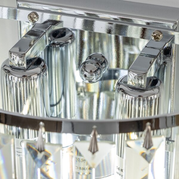 BRILAGI - LED Krištáľové nástenné svietidlo MOZART 2xE14/40W/230V lesklý chróm