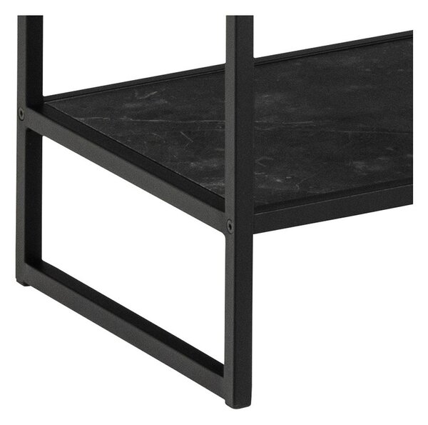 Čierna knižnica v dekore kameňa 85x185 cm Strington – Actona