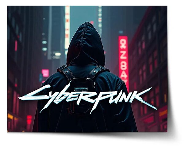 Sablio Plagát Cyberpunk 2077 Výhľad na mesto - 60x40 cm