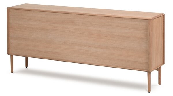 Nízka komoda v dekore duba v prírodnej farbe 200x86 cm Lenon – Kave Home
