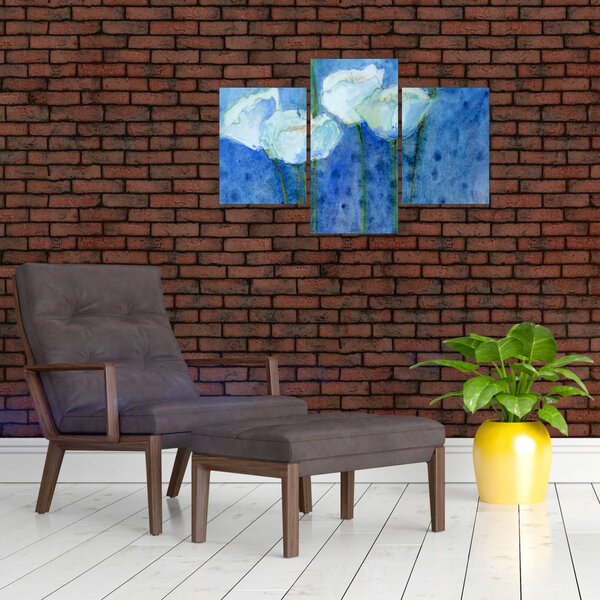 Obraz - Biele tulipány (90x60 cm)