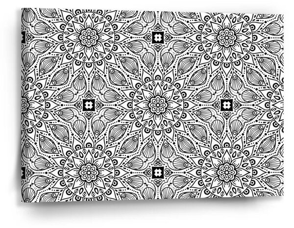 Sablio Obraz Biele mehendi - 90x60 cm