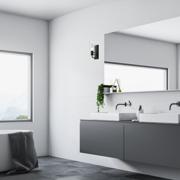 Rabalux 75027 - Kúpeľňové nástenné svietidlo TEODORO 1xE14/12W/230V IP44 čierna