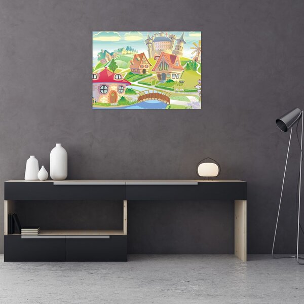 Obraz - Farebné mestečko (70x50 cm)