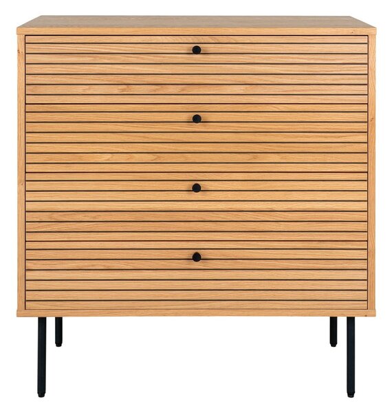 Vysoká komoda v dekore duba v prírodnej farbe 80x85 cm Kyoto – House Nordic