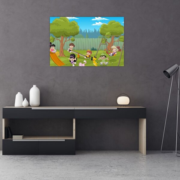 Obraz - Deti na ihrisku (90x60 cm)