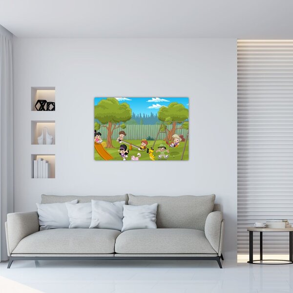 Obraz - Deti na ihrisku (90x60 cm)