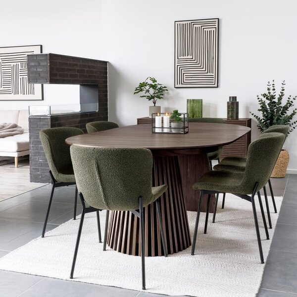 Okrúhly rozkladací jedálenský stôl s doskou v dubovom dekore ø 120 cm Osaka – House Nordic