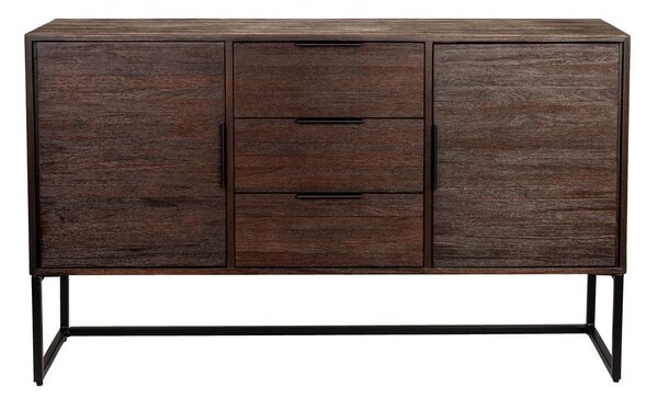 Hnedá nízka komoda z tíkového dreva 135x82 cm Webster – White Label