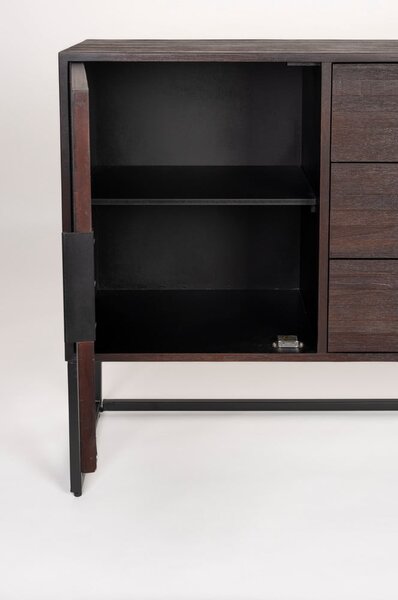 Hnedá nízka komoda z tíkového dreva 135x82 cm Webster – White Label