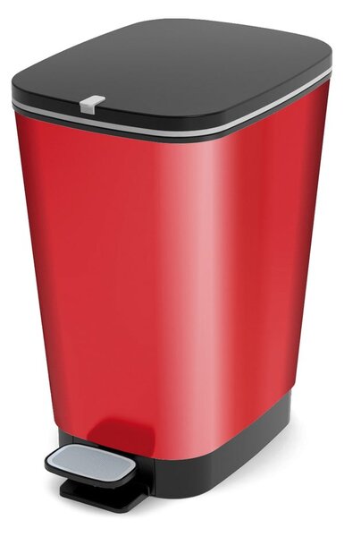 Červený pedálový plastový odpadkový kôš 25 l Chic Bin – KIS