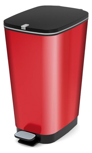 Červený pedálový plastový odpadkový kôš 45 l Chic Bin – KIS
