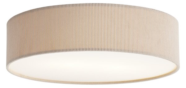 Moderné stropné svietidlo sivohnedé so zamatovým tienidlom 38cm 2-Lights - Luz