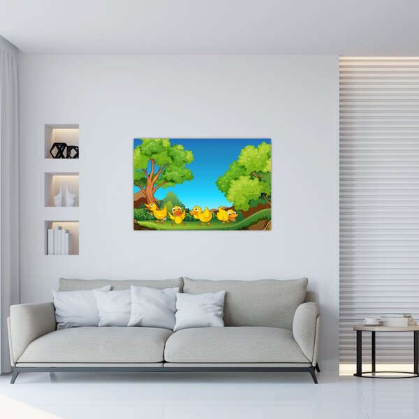Obraz - Veselé káčatka (90x60 cm)