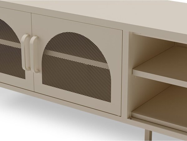Krémový TV stolík 160x50 cm Diora – Marckeric