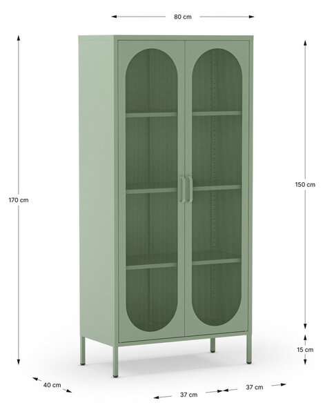 Skrinka v mentolovej farbe 80x170 cm Diora – Marckeric