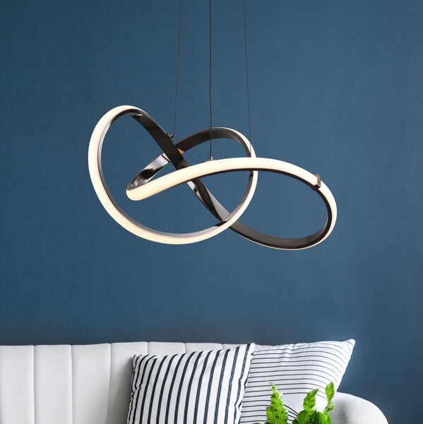 Zuma Line MD9717-1-3BCD - LED Luster na lanku INDIGO LED/44W/230V čierna