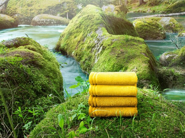 UTERÁK PRE HOSTÍ, 30/50 cm, žltá Vossen - Kúpeľňový textil