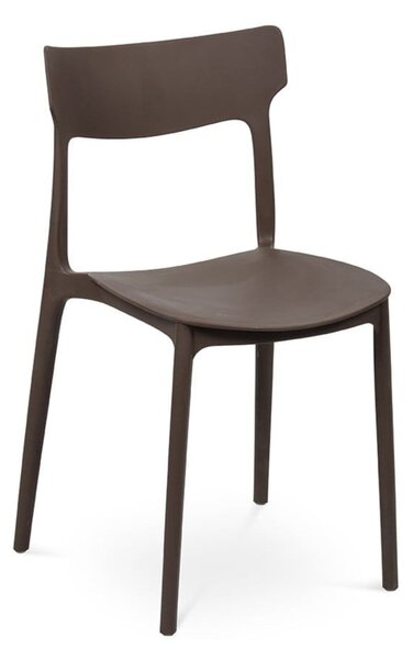 Hnedá plastová záhradná stolička Biá – Essentials