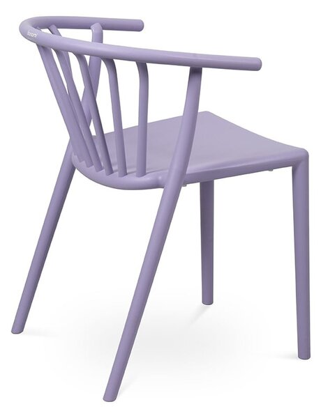 Plastová záhradná stolička v levanduľovej farbe Capri – Essentials