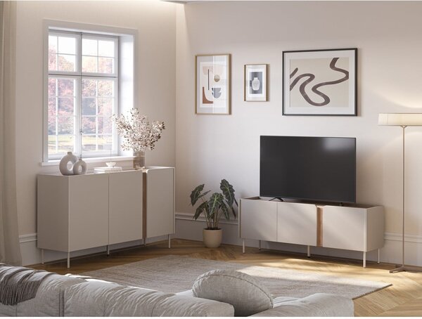 Komoda v dekore duba v krémovo-prírodnej farbe 150x82,5x40,5 cm Lucile – Marckeric